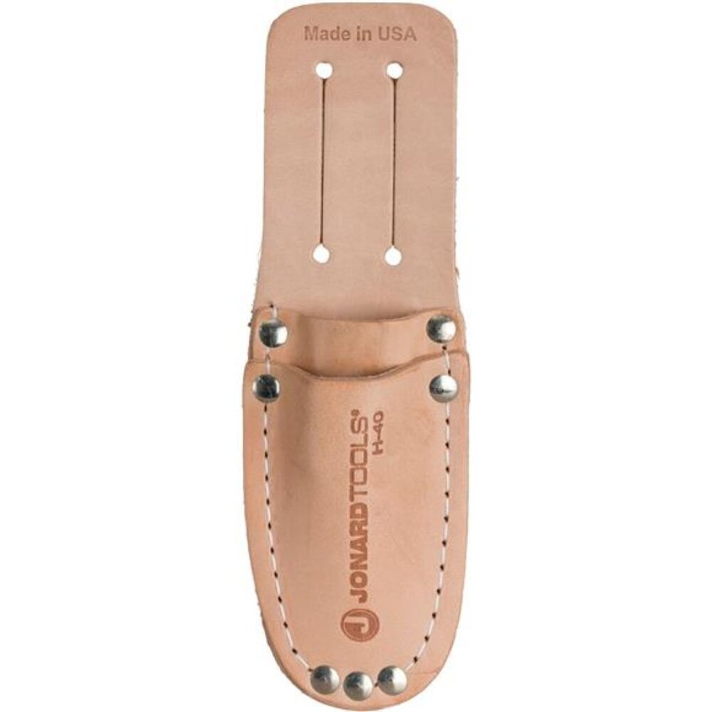 Jonard Tools H-40 Compact Leather Two Pocket Tool Pouch, Beige